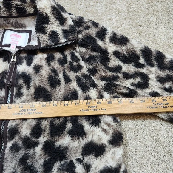 Members‎ Mark Cozy Sherpa Fleece Jacket Leopard Print Full Zip Size M - Picture 5 of 7